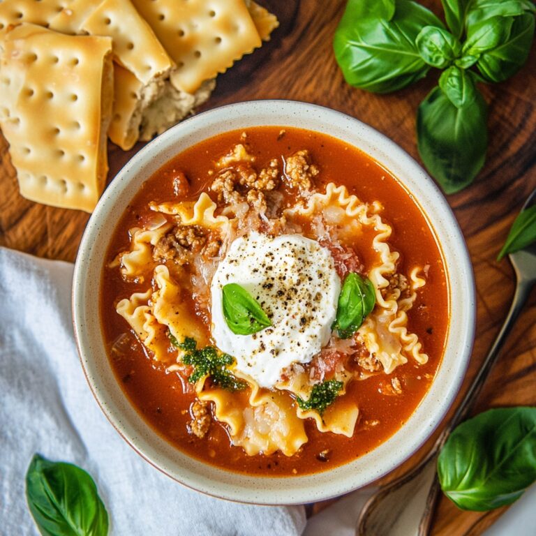 Hearty Crockpot Lasagna Soup Recipe