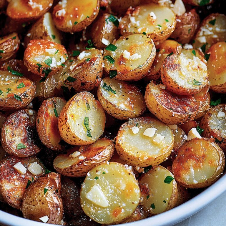 Roasted Garlic Butter Parmesan Potatoes Recipe