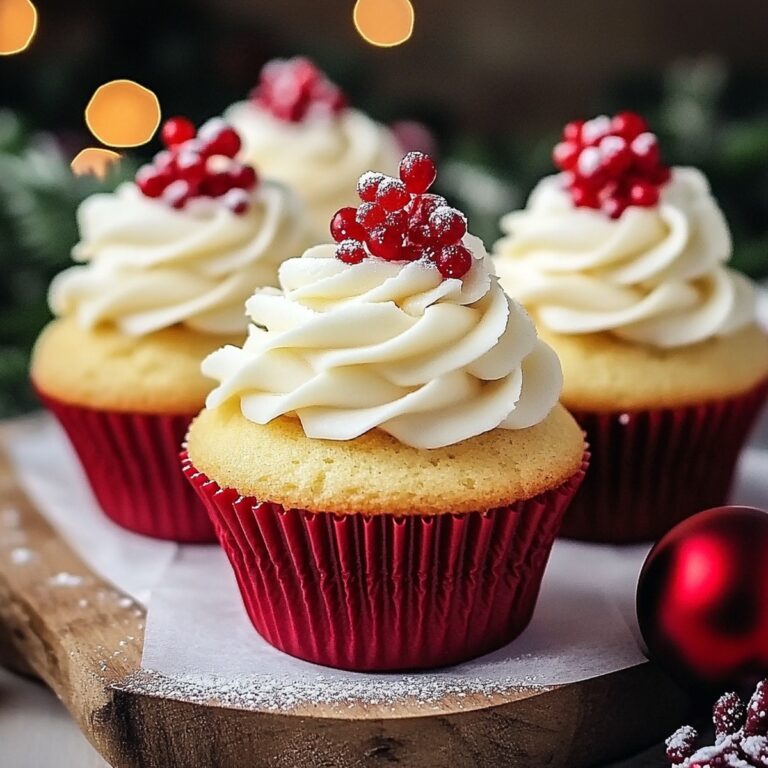 Easy Christmas Vanilla Cupcakes Recipe