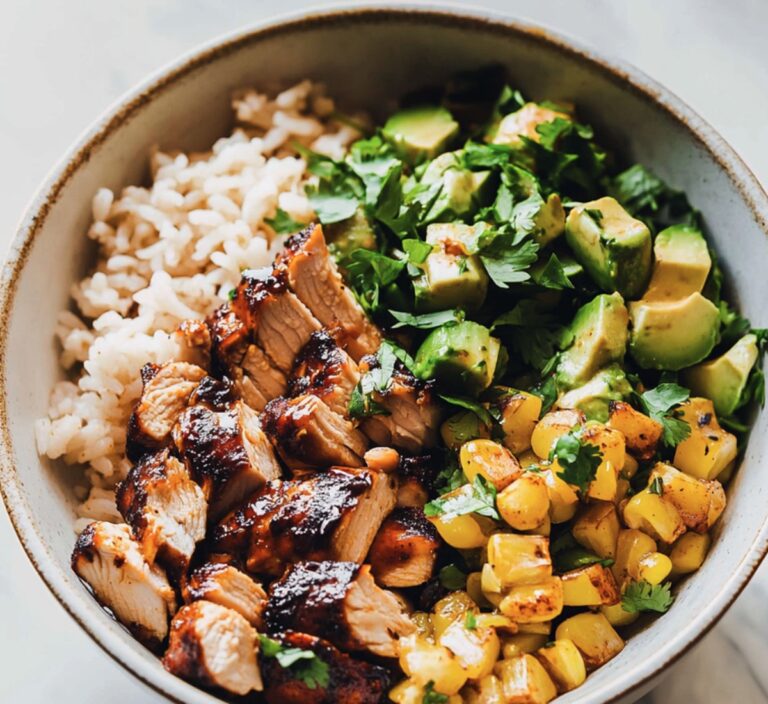 Spicy Honey Chipotle Chicken Rice Bowls Recipe