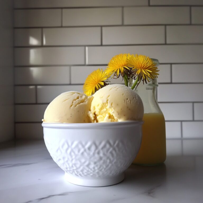 Silky Dandelion & Honey Ice Cream Recipe