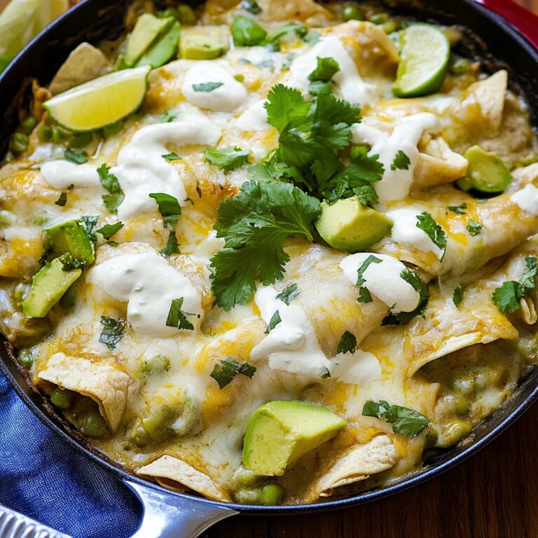 Hearty Salsa Verde Chicken Enchilada Skillet Recipe