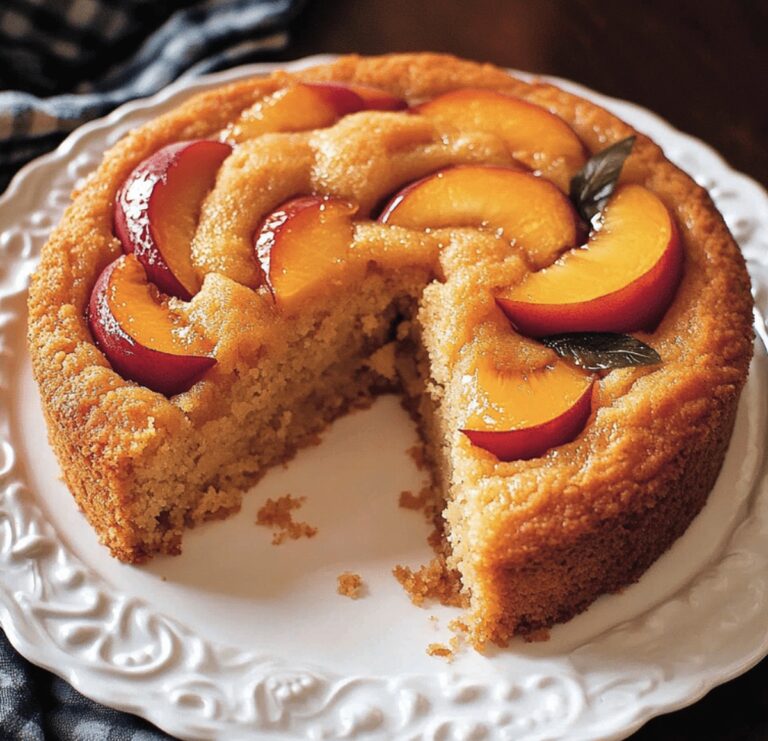 Moist Vegan Peach Coffee Cake Recipe