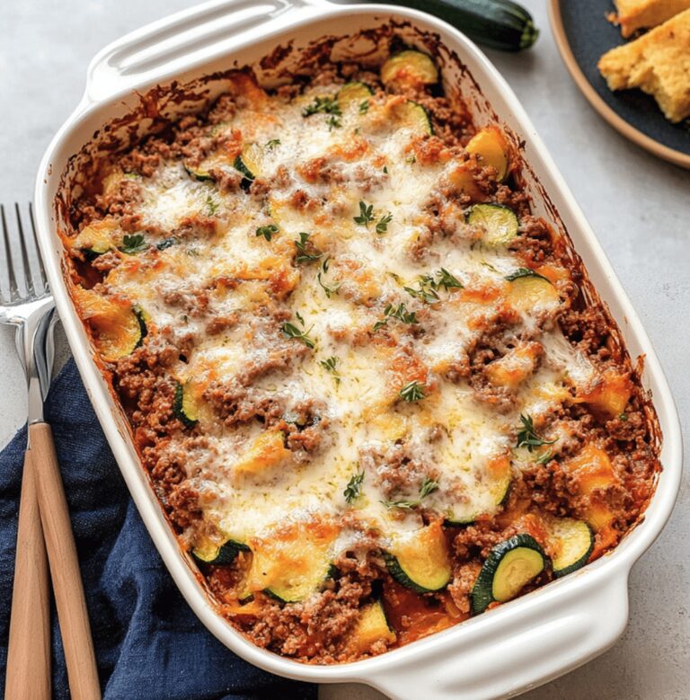 Hearty Zucchini Ground Beef Casserole Recipe