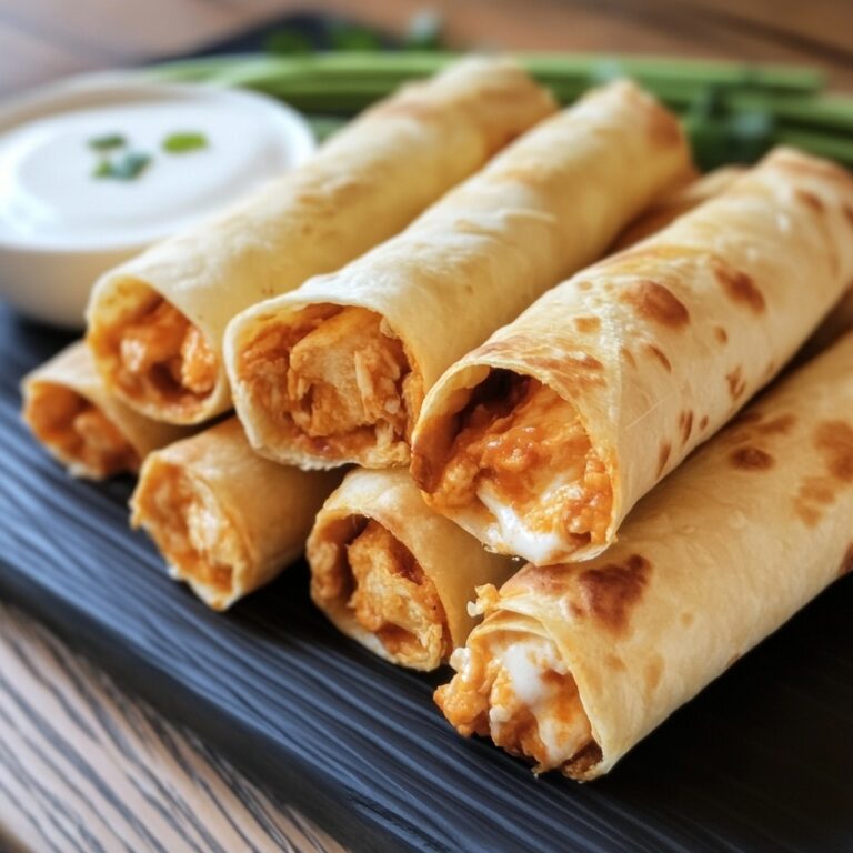 Crispy Buffalo Chicken Taquitos Recipe