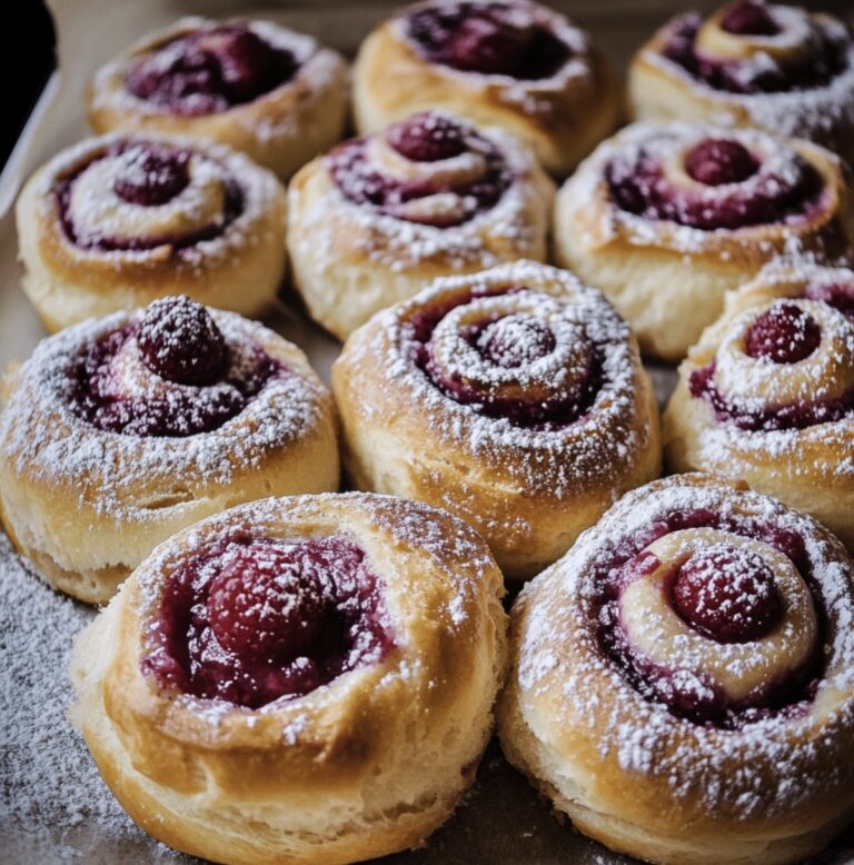 Fluffy Raspberry Custard Buns Recipe