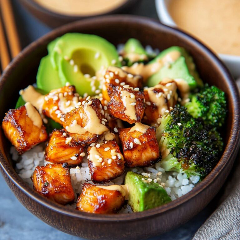 Crispy Bang Bang Salmon Bites Bowls Recipe