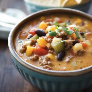 Hearty Slow Cooker Nacho Soup Recipe