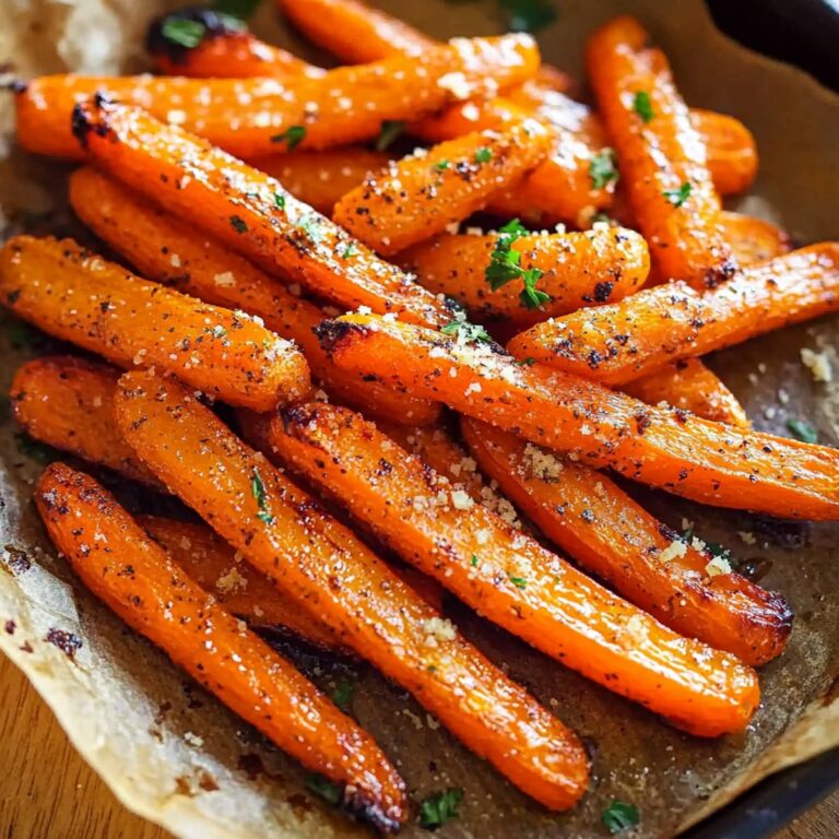 Crispy Parmesan Garlic Roasted Carrots Recipe