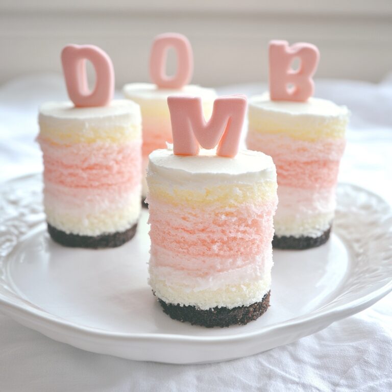 Mini Ombre Cakes Recipe