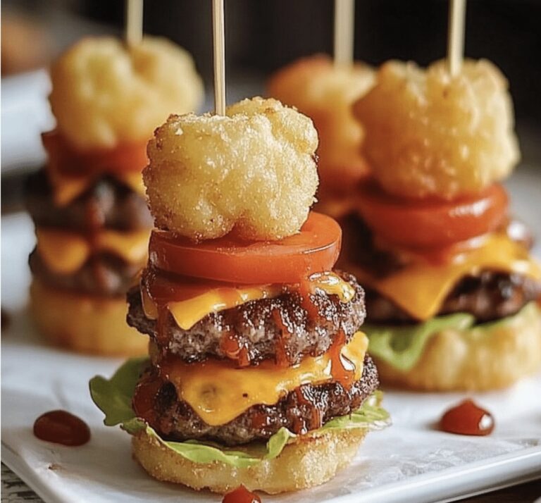 Mini Tater Tot Cheeseburgers Recipe