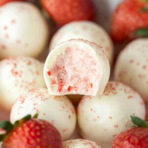 White Chocolate Strawberry Truffles Recipe