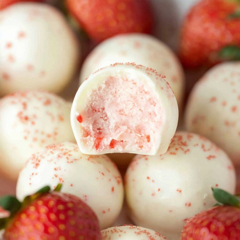 White Chocolate Strawberry Truffles Recipe
