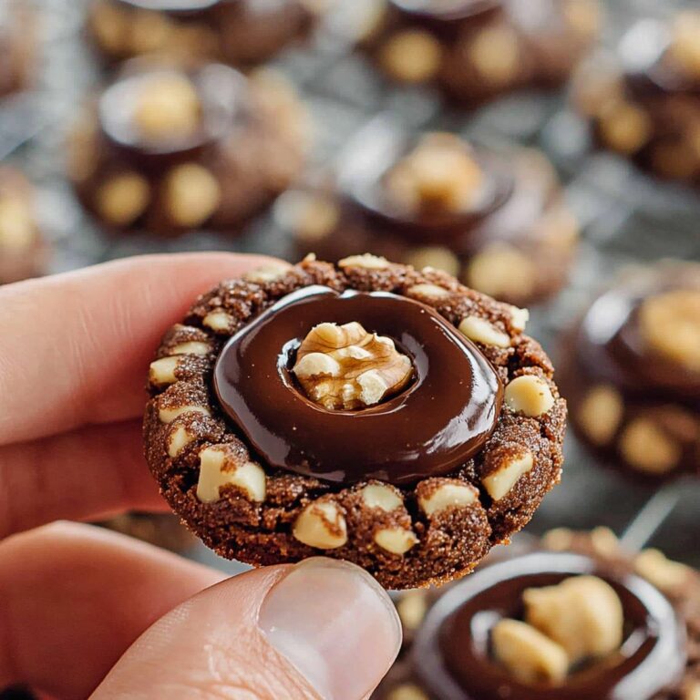Gooey Chocolate Hazelnut Thumbprint Cookies Recipe