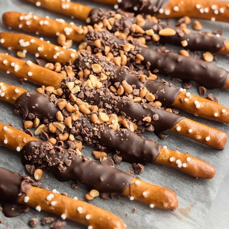 Crunchy Chocolate Dipped Pretzels Recipe