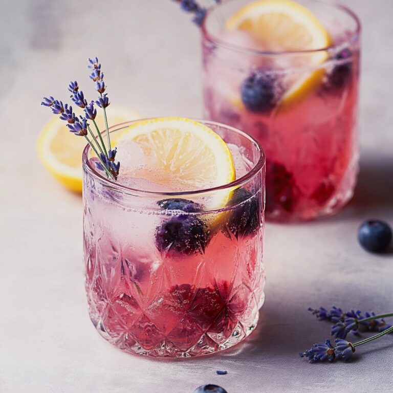 Vibrant Blueberry Lavender Lemonade Cocktail Recipe
