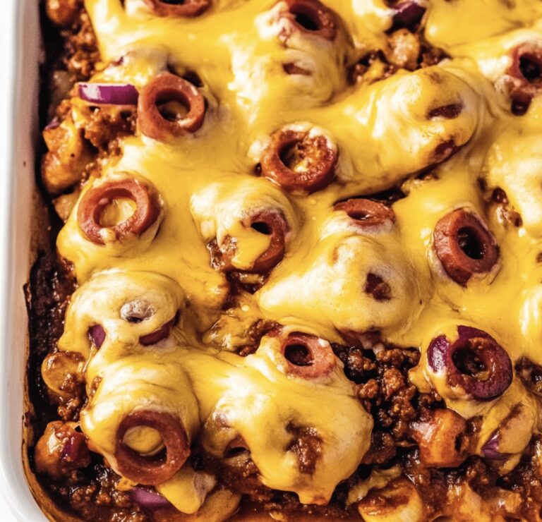 Hearty Chili Hot Dog Casserole Recipe