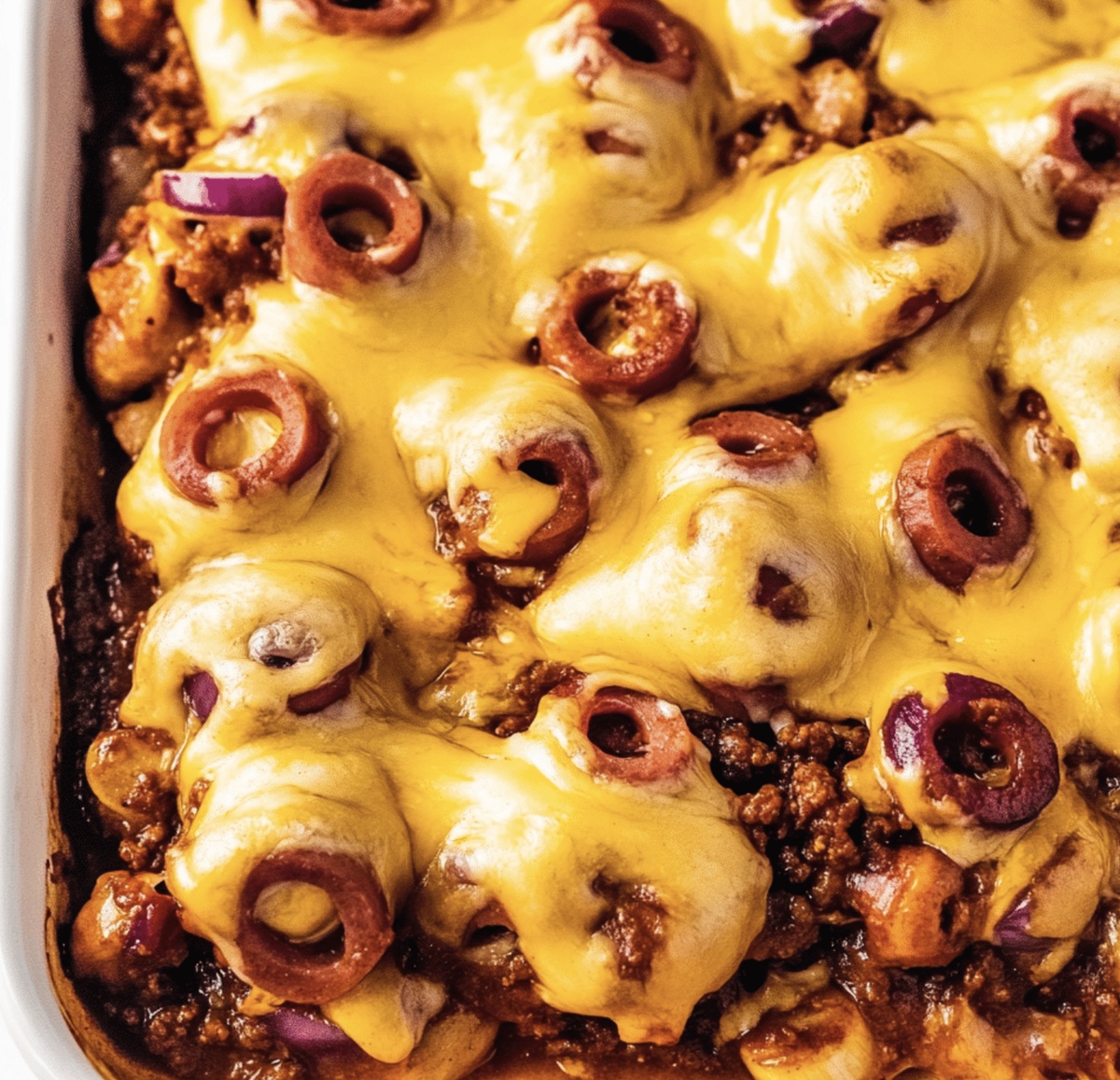 Hearty Chili Hot Dog Casserole Recipe