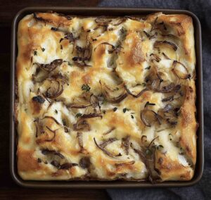 Cheesy Onion Focaccia Bread Recipe
