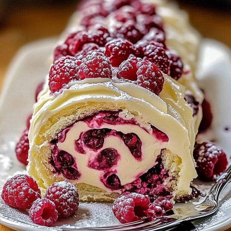 Raspberry White Chocolate Cake Roll Recipe