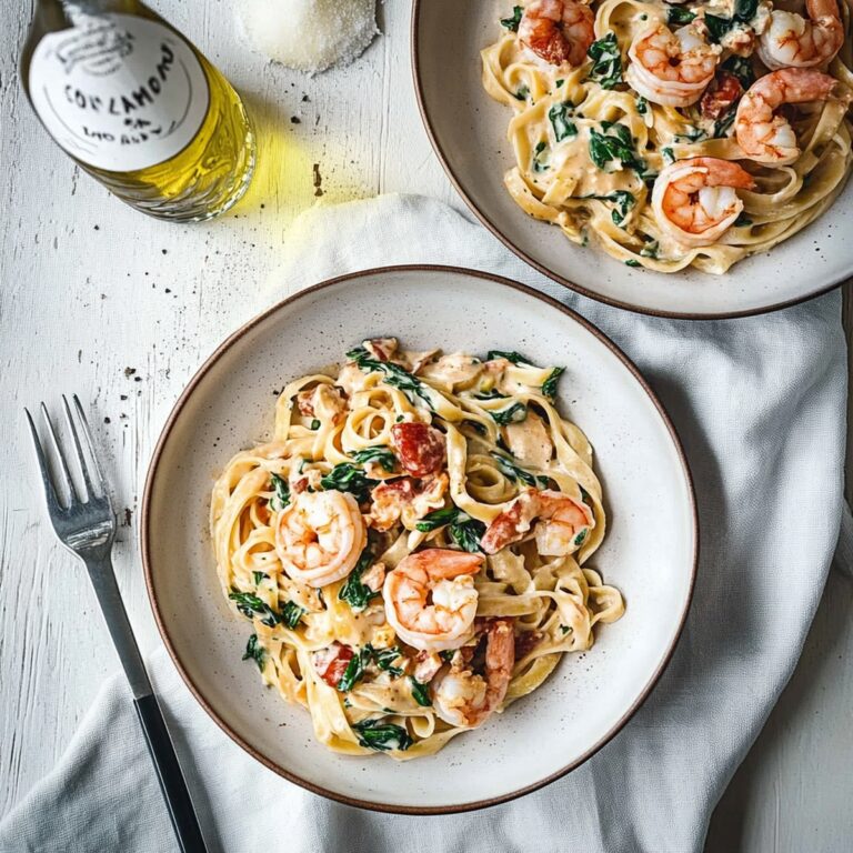 Creamy Tuscan Shrimp Linguine Recipe