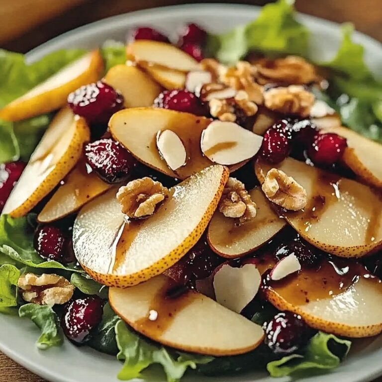 Vibrant Balsamic Pear And Cranberry Salad Recipe