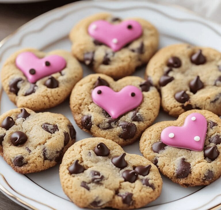 Heart Shaped Chocolate Chip Cookies Recipe