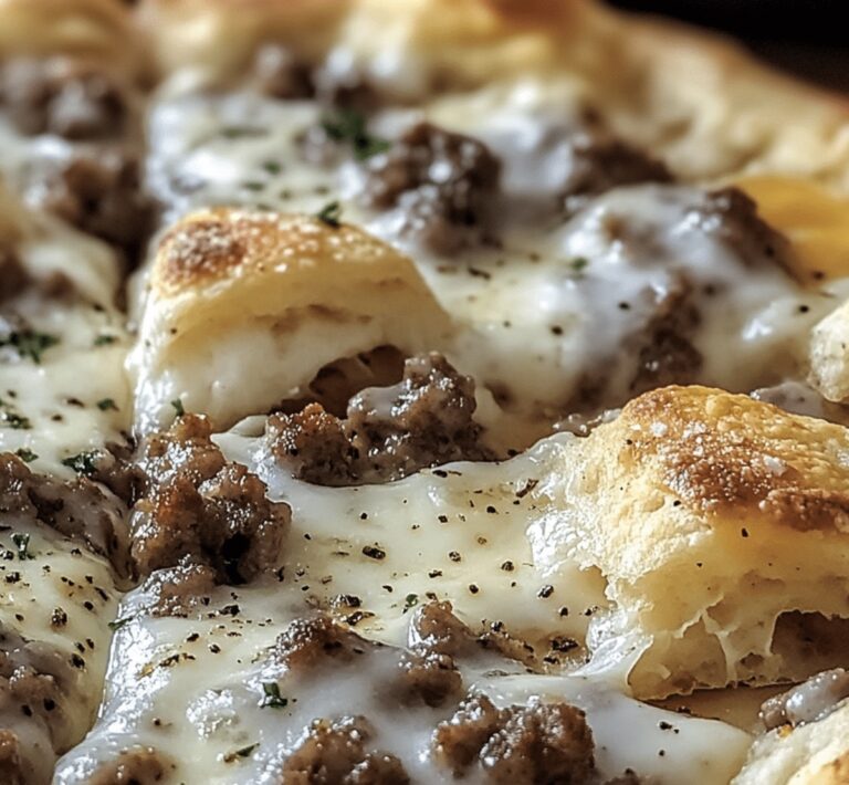 Biscuits And Sausage Gravy Breakfast Pizza Recipe