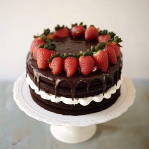 Chocolate Covered Strawberry Layer Cake Recipe