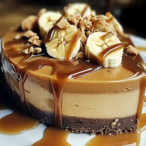 Banana Caramel Peanut Butter Cheesecake Recipe