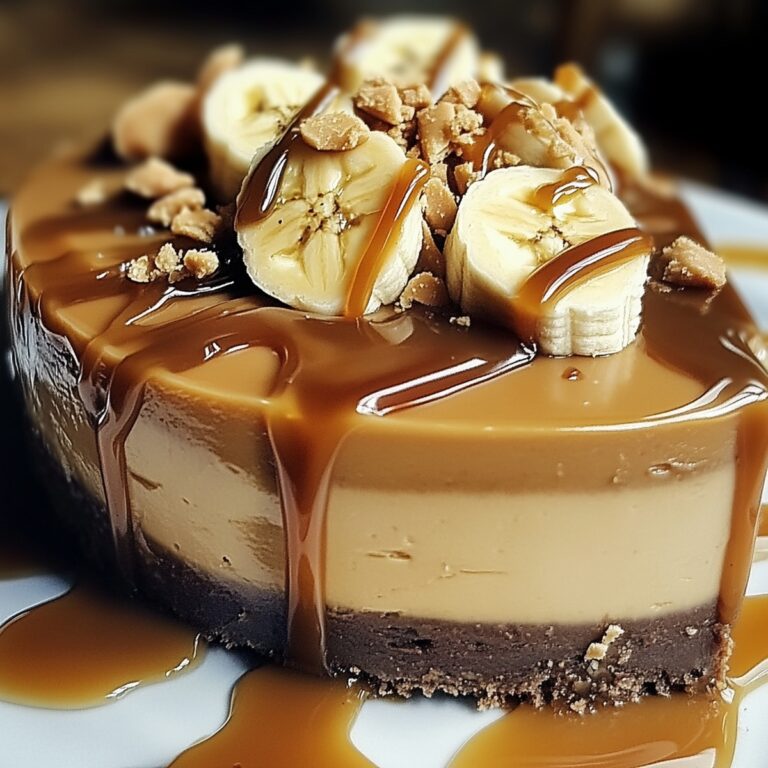Banana Caramel Peanut Butter Cheesecake Recipe