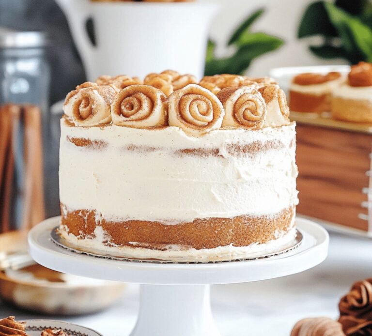 Heavenly Cinnamon Roll Layer Cake Recipe
