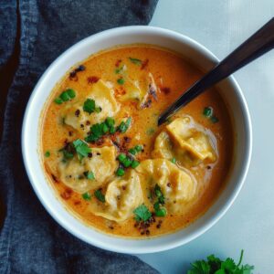 Silky Coconut Curry Soup With Dumplings Recipe