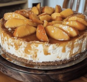 Silky Peach Cobbler Cheesecake Recipe
