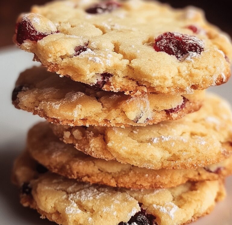Festive Cranberry Orange Shortbread Cookies Recipe