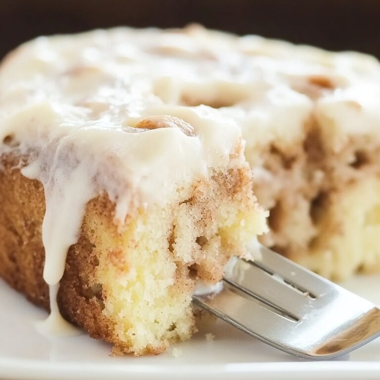 Cinnamon Roll Poke Cake Recipe