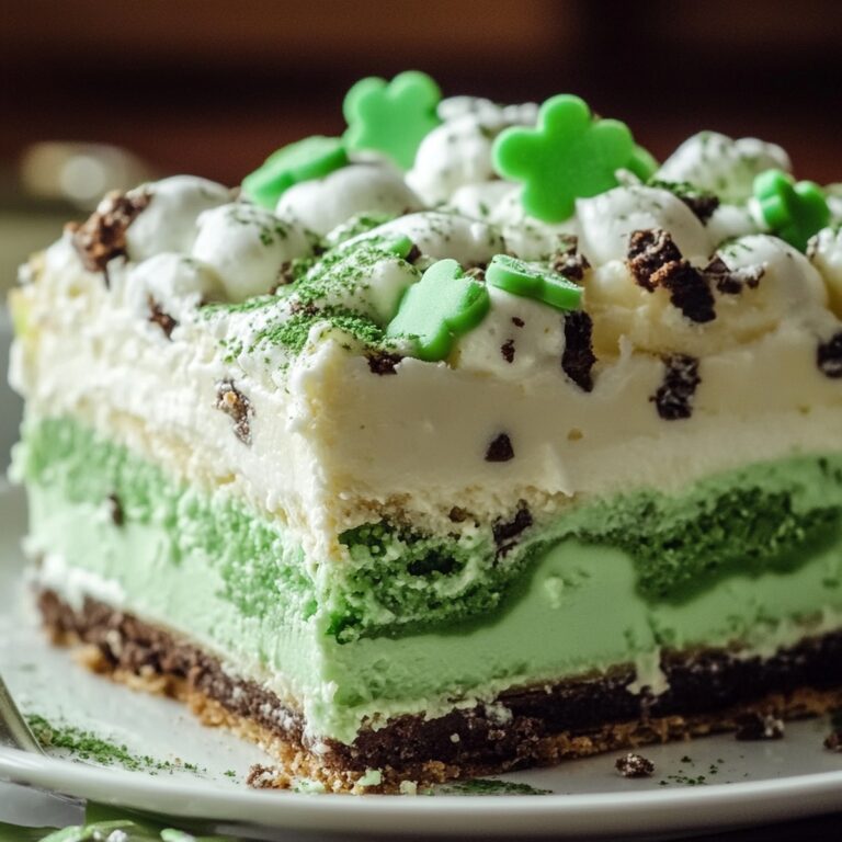 Shamrock Shake Dessert Lasagna Recipe