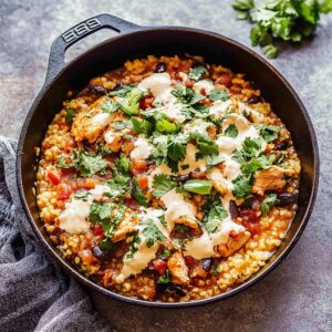 Salsa Chicken And Cauliflower Rice Skillet Recipe