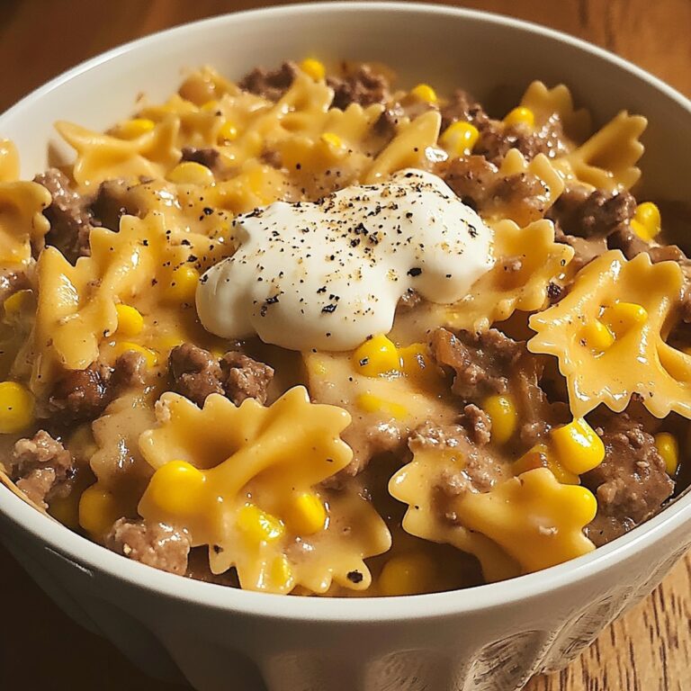 Creamy Ranch Beef And Sweet Corn Bowtie Casserole Recipe