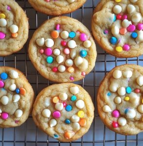 Festive White Chocolate Confetti Cookies Recipe