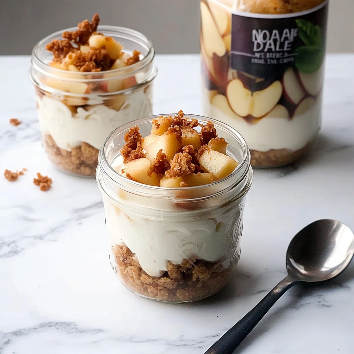 No-Bake Apple Cheesecake Jars Recipe
