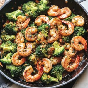 Garlic Butter Shrimp And Broccoli Skillet Recipe