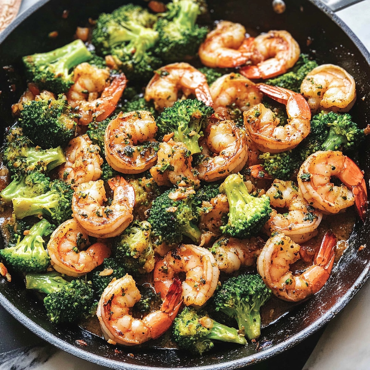 Garlic Butter Shrimp And Broccoli Skillet Recipe