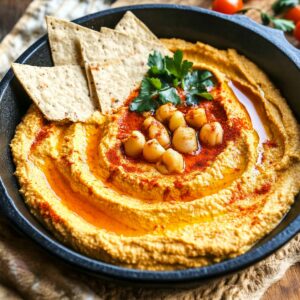 Roasted Red Pepper Hummus Recipe