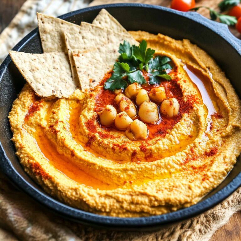 Roasted Red Pepper Hummus Recipe