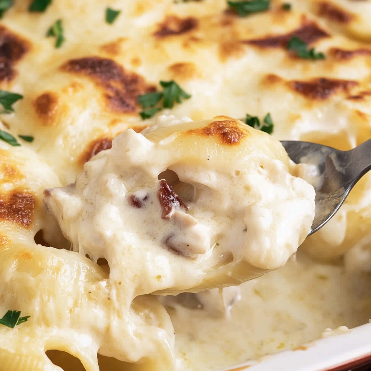 Chicken Alfredo Stuffed Shells Recipe