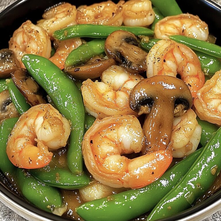 Stir-Fried Shrimp With Snow Peas And Mushrooms Recipe