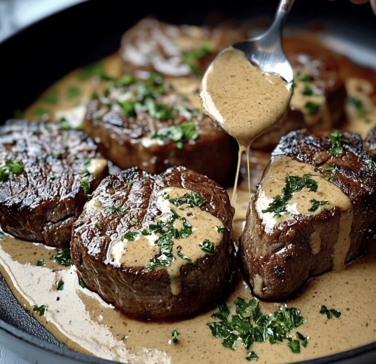 Tender Garlic Cream Steak Bites Recipe