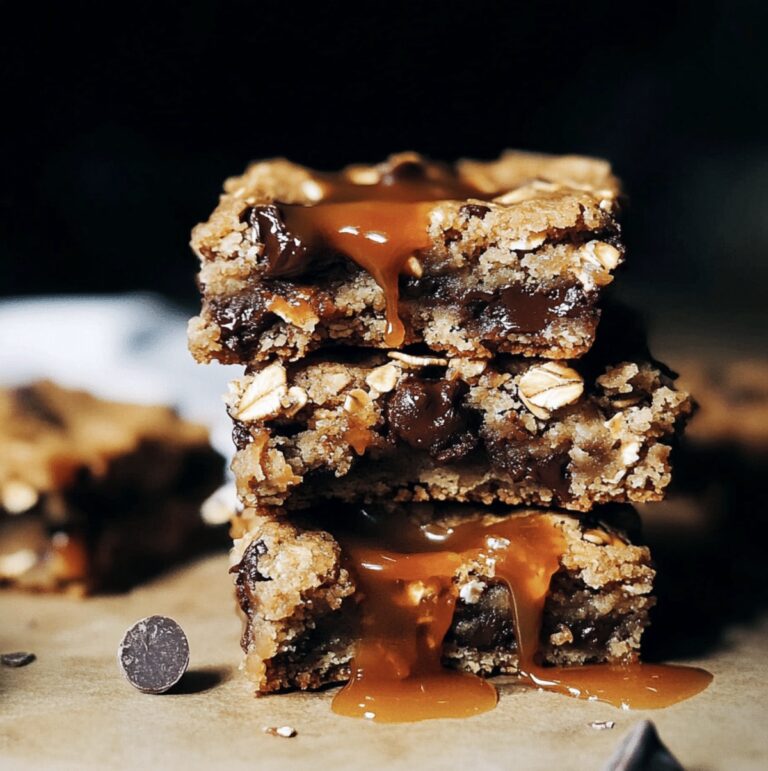 Gooey Salted Caramel Chocolate Chip Cookie Bars Recipe