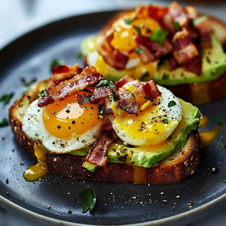 Avocado Bacon And Egg Toasts Recipe